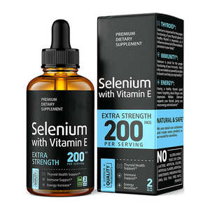 VitaHall Sélénium Naturel 200 mcg Gouttes de Sélénium Liquide Complément de Sélénium pour la Santé du Foie Soutien Immunitaire - Product Image 1