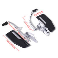 Kit de marchepieds Omni Driver avec levier de frein pour Honda Gold Wing GL1800 2018-2024, marchepieds noirs pour bagger