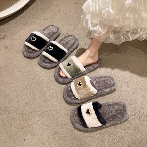 New Foreign Trade Models Warm Slippers Love Fashionable Home Platform Sandals PVC - Product Image 3