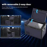 Compresseur 12/24V DC 110/240V AC, congélateur à glaçons à double zone, compartiments isolés 30L/40L/50L, sac à dos portable pour les voyages
