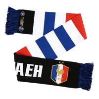 Maßgeschneiderter Digitaldruck Gestrickter Polyester-Satin Sport-Team-Club Unterstützungs-Fußball-Fanschal