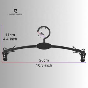 Cintres en plastique noir blanc de 10.3 pouces pour soutiens-gorge pour femmes sous-vêtements Clips PS en fer flexible organisateur de supermarché <span class=keywords><strong>crochet</strong></span> unique - Product Image 6