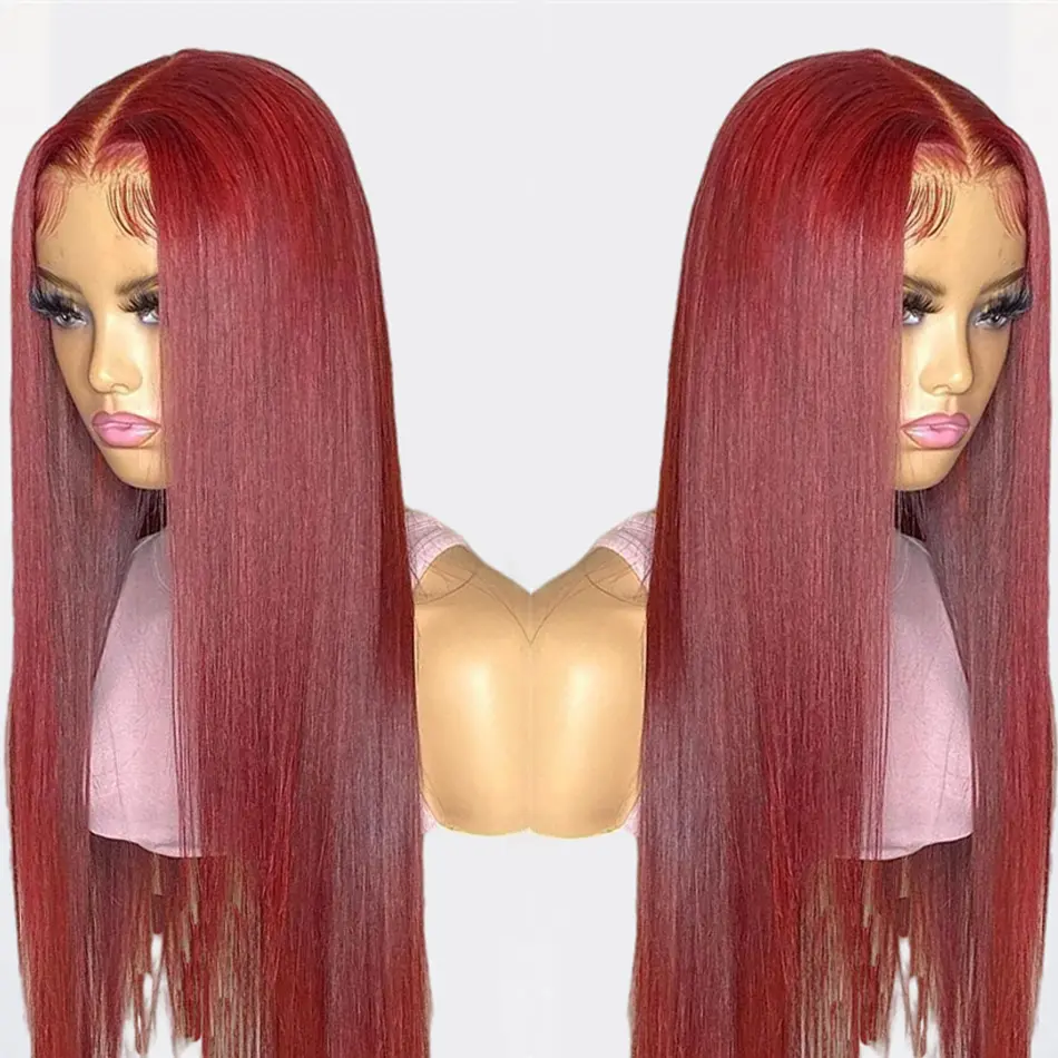 Cheap Colored 99J Wigs Human Hair Lace Front Burgundy Full Lace Human Hair Wigs Wholesale #99j Lace Front Wigs For Black Women