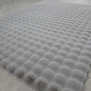 Bubble Design colore grigio 3D tappeti in finta pelliccia di coniglio e <span class=keywords><strong>tappeto</strong></span> centrale per soggiorno - Product Image 4