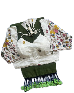 Chemisier décontracté en coton Artriddh Khadi, fait main, en tissu Dobby réversible, à manches mi-longues, col rond, coupe ample, style modeste, Marché de Bhavnagar - Product Image 1