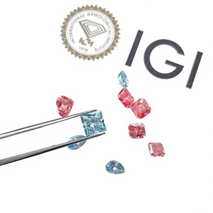 เพชรแล็บโกรว์ D'vins Jewels สีแฟนซีไลท์ รูปทรงคุชชั่น ผลิตที่สุราษฎร์ธานี แบบเม็ดเดี่ยว สำหรับทำเครื่องประดับ - Product Image 1