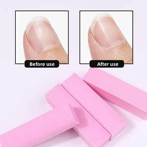 Bloc de ponçage pour ongles en forme de tofu rose, grain 180, tampon rectangulaire en EVA, outil de ponçage 4 faces pour le nail art et la manucure - Product Image 4