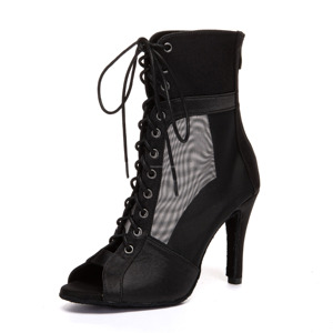 LUOQIAO Chaussures professionnelles de danse latine et jazz <span class=keywords><strong>pour</strong></span> femmes Nouvelles bottes à talons hauts <span class=keywords><strong>Bachata</strong></span> Party Performance Semelles souples supérieures pailletées - Product Image 1