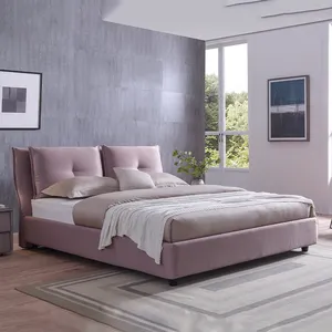 YFY紫色弹簧床垫皇家特大床织物软垫床