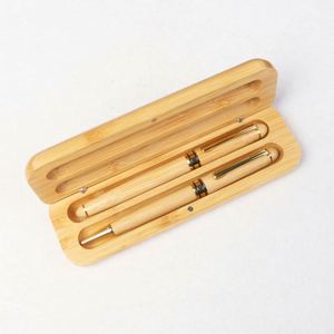 Juego de Bolígrafos de Bambú Personalizados - Bolígrafos y Plumas de Tinta Ecológicas de Madera para Regalos Corporativos y Graduaciones, Grabables - Product Image 4