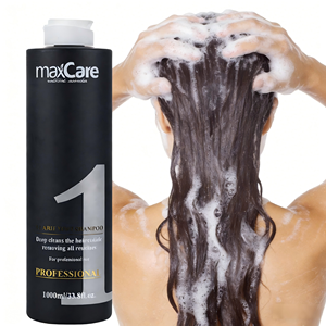 Shampoo à la kératine biologique végétalien pour cheveux fins - Utilisation quotidienne, renforce, répare les cheveux abîmés, <span class=keywords><strong>shampooing</strong></span> clarifiant réparateur à la kératine - Product Image 1