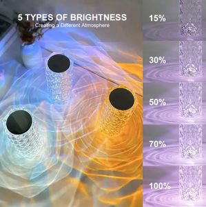 Luce di cristallo con più forme, tocco tre colori/telecomando luce notturna rosa, luce <span class=keywords><strong>trasparente</strong></span> creativa a LED - Product Image 4