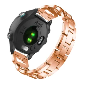 D Typ Edelstahl Uhren armband für Garmin Fore runner 245/645 Smart Watch Kristall Armband für Garmin Diamond Uhren armband