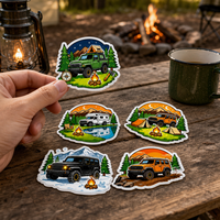 Autocollants personnalisés pour camping-car, autocollants en PVC découpés à la forme, résistants aux UV et imperméables, autocollants personnalisés pour voiture, pour fenêtre de véhicule, camion, camping, impression