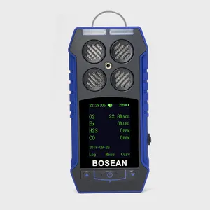 Multi Gas Analyzer Bosean Detector De Gas Analyzer ATEX Certified Portable Multi Gas Detector For CO O2 H2S LEL CH4