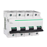 Disjoncteur miniature C120 4P 80A 100A 125A Courbe B C D MCB pour panneau de distribution d'énergie industrielle