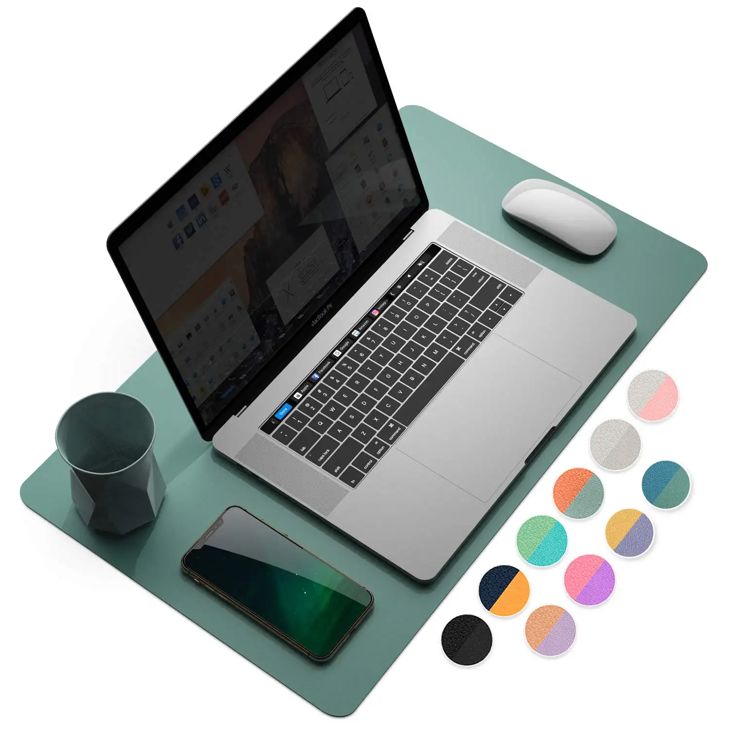 Bilgisayar donanımı ve yazılım mouse pad ofis kullanımı deri mat masaüstü sümen korumak