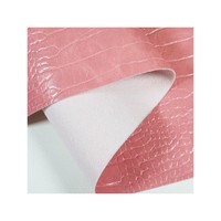 Cuir synthétique PVC coloré imperméable à motif crocodile, directement de l'usine, pour bagages et décoration intérieure YZ-358 Y