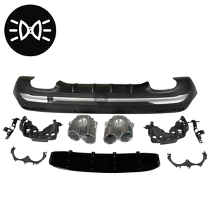 Per <span class=keywords><strong>Mercedes</strong></span>-Benz <span class=keywords><strong>GLA</strong></span> H247/W247: Guscio paraurti posteriore con diffusore terminale di scarico e kit di montaggio - Product Image 1