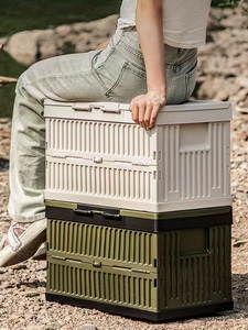 Outdoor Camping Opvouwbare Doos Kunststoff Camping Box Multi Purpose <span class=keywords><strong>Haushalt</strong></span> Auto Box Grobhandel - Product Image 5