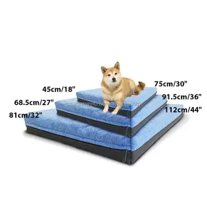 Cama de viaje al aire libre portátil de lujo cama para perros sofá suave ortopédico divertido mascota Camping Anti ansiedad memoria espuma cama para perros