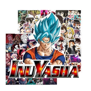 Promotion 100+ : 50 pièces en gros, autocollants en PVC d'anime japonais, pour la maison, le <span class=keywords><strong>skateboard</strong></span>, les bagages, l'ordinateur portable, impression personnalisée imperméable - Product Image 1