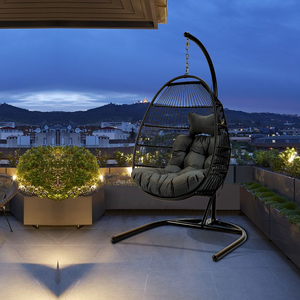Sharp Hanging Curved Lounge <b>Chair</b> Swing for Indoor Outdoor Luxury With Stainless Steel - Product Image 3