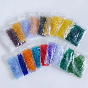 Cuentas de semilla de vidrio transparente esmerilado para manualidades, accesorios coloridos, 2mm, 3mm, 4mm, venta al por mayor de fábrica