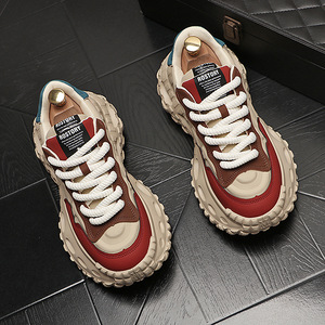 Zapatos Deportivos con Cordones para Hombre, Zapatos de Senderismo Modernos y a la Moda para Exteriores con Suela de Goma Gruesa - Product Image 4
