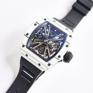 Reloj Clásico Popular de Alta Gama, Automático, Caja de Fibra de Carbono Blanca, Correa de Goma, Tourbillon, Reloj Mecánico para Hombre - Product Image 2
