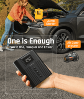 Démarreur de voiture portable et pratique 12000mAh avec pompe à air pour pneus de véhicule, compresseur d'air 12V, gonfleur de pneus