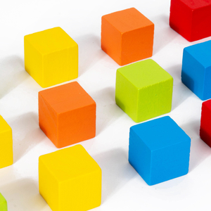 Los bloques de construcción de aprendizaje temprano para niños, bloques tridimensionales cuadrados, son sustitutos del SIDA para la enseñanza de matemáticas - Product Image 5