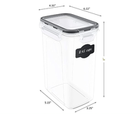 Récipients hermétiques en plastique sans BPA de 12 pièces au design moderne avec couvercles pour la cuisine et le camping