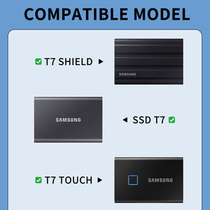 Étui Yinke pour <span class=keywords><strong>Samsung</strong></span> <span class=keywords><strong>T7</strong></span> Shield/ <span class=keywords><strong>T7</strong></span>/ <span class=keywords><strong>T7</strong></span> <span class=keywords><strong>Touch</strong></span> Portable Solid State Drive USB, étui de voyage rigide housse de protection sac de rangement - Product Image 2