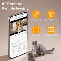 Distributeur automatique intelligent 3L pour animaux de compagnie avec caméra HD, contrôle via application WiFi, enregistreur vocal, distributeur de nourriture programmable, portable et rechargeable pour chats et chiens