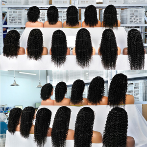 Perruque en dentelle frontale en cheveux indiens en vrac pour femmes noires, cheveux humains vierges Remy, longueur longue, transparente pour la dentelle, naturelle - Product Image 3