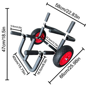 <span class=keywords><strong>Chariot</strong></span> à pagaie double SUP en aluminium avec système de roulement pratique <span class=keywords><strong>pour</strong></span> le transport de kayaks gonflables - Product Image 4