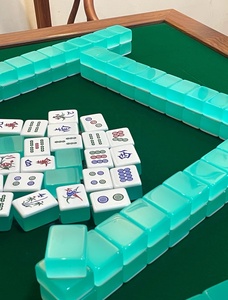 <span class=keywords><strong>Jeu</strong></span> de Mahjong en gelée cyan brillant avec caractères imprimés nettement <span class=keywords><strong>d</strong></span>éfinis – <span class=keywords><strong>Jeu</strong></span> classique pour le plaisir des loisirs en famille et entre amis au week-end - Product Image 2