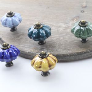Poignée de meuble <span class=keywords><strong>Vintage</strong></span> à trou unique, poignée de porte d'armoire à vêtements, poignée de vieille citrouille - Product Image 1