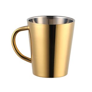 Vaso de Acero Inoxidable 304 de Doble Capa con Asa, 300 ml, para Cerveza, Café, Leche, Agua, para el Hogar, Comedor, Oficina, Camping - Product Image 1