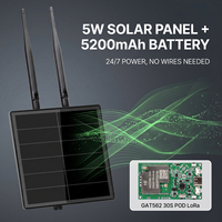 D5L-G1 Mesh Solar Node Repeater dengan GAT562 30S Kit Board 30dbm High Power LoRa PCB untuk Perangkat Meshtastic Meshcore Kits