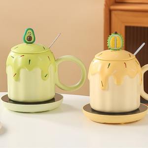 Mug en céramique créatif Macaron Fruit, design élégant, tasse à boire pour la maison et les couples, tasses et soucoupes mignonnes pour café et thé - Product Image 3