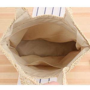 Sac de plage tissé à la main en papier, grande capacité, décontracté, pour vacances en bord de mer, vente en gros - Product Image 4