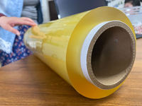 Food Grade PVC Stretch Cling Film Roll 30*1500 Meter untuk membungkus susu kue jeli mie salad bahan baku