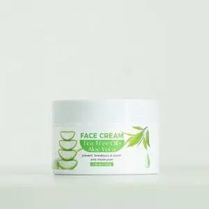 private label tea tree &aloe vera natural Anti-acne Moisturizing skincare Cream brightening face cream