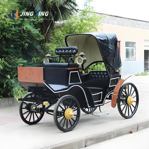 Chariot de poney à petite structure en acier de style européen pour le transport spécial de <span class=keywords><strong>2</strong></span> personnes dans les parcs et zones touristiques - Product Image 2