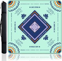 Tapis de Mahjong Américain Personnalisé Antidérapant et Anti-Bruit, Housse de Table de Jeu Portable pour Cartes de Poker et Jeux de Société avec Sac de Transport
