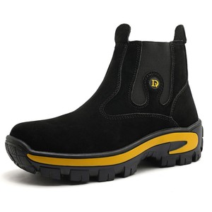 Bottes <span class=keywords><strong>Chelsea</strong></span> d'extérieur pour hommes de qualité supérieure, à enfiler, en <span class=keywords><strong>cuir</strong></span> PU durable, pour le travail et la construction industrielle - Product Image 3