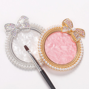 New Japanese Style Nail Tips Display Holder Resin Rhinestone Big Butterfly Bow Pearl Nail Color <b>Painting</b> Palette for Nail Salon - Product Image 1