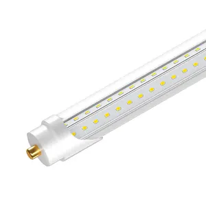 8FT Led Tube Light FA8 Single Pin V Shaped Cover 8' led bulbs Replacement T8 T10 T12 Fluorescent light